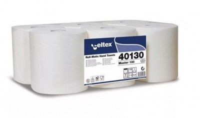 Tekercses kéztörlő Celtex Master Matic 130, 100 % cell, 2 rétegű, 130 m, 6 tek/csomag