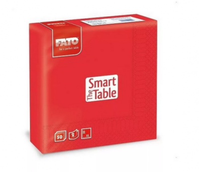 Szalvéta Smart Table 2 rétegű 33x33 cm 50 lap/csg 24 csg/kart Rosso / piros